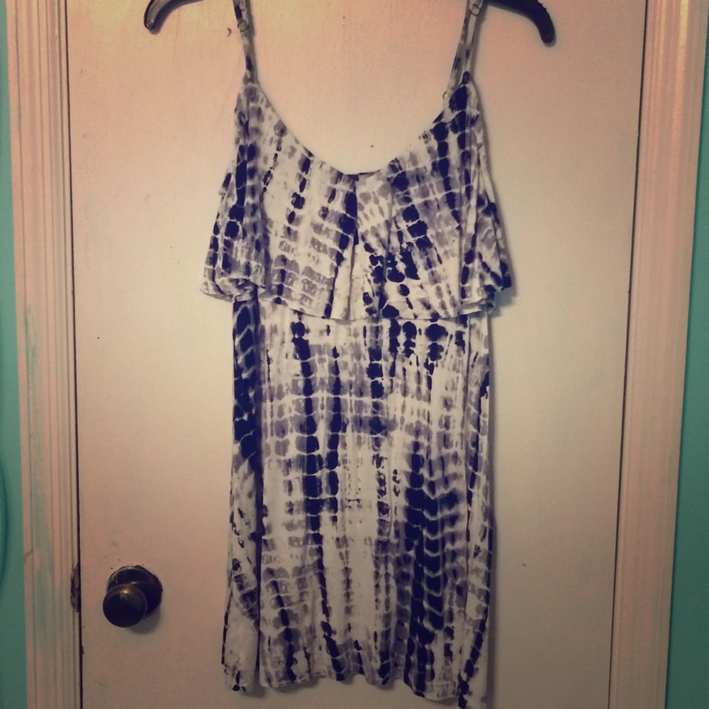 Flowy tie-dye dress.